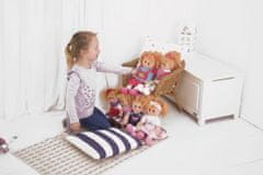 Bigjigs Toys Ružové šaty so srdiečkami pre bábiku 34 cm