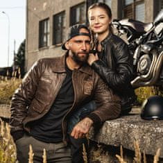 Black Heart Dámska kožená moto bunda Lizza Farba vintage hnedá, Veľkosť XS
