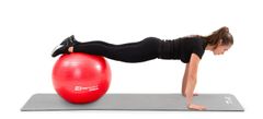 Hs Hop-Sport Gymnastická lopta s pumpou 75cm - červená