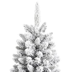 Vidaxl Zasnežený umelý vianočný stromček 150 cm PVC a PE