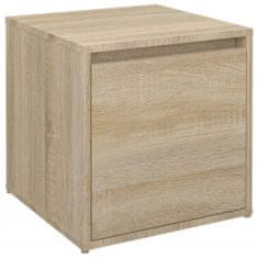 Vidaxl Box so zásuvkami dubová farba 40,5x40x40 cm spracované drevo