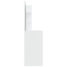 Vidaxl Toaletný stolík so zrkadlom lesklý biely 74,5x40x141 cm