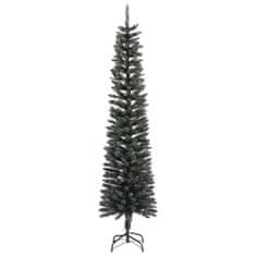 Vidaxl Umelý úzky vianočný stromček s podstavcom zelený 240 cm PVC