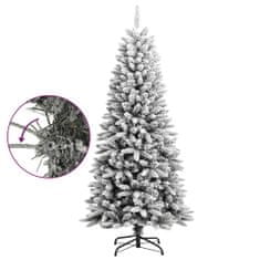 Vidaxl Zasnežený umelý vianočný stromček 150 cm PVC a PE