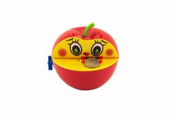 Rappa Pokladnička červené jablko s červíkom na kľúčik