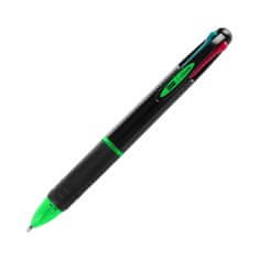 EASY 4COLOURS Štvorfarebné guličkové pero, štyri farby náplne, 0,7 mm, 24 ks v balení, čierne-biele
