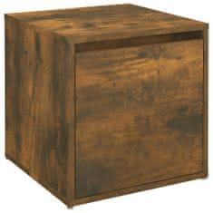 Vidaxl Box so zásuvkami dymový dub 40,5x40x40 cm spracované drevo
