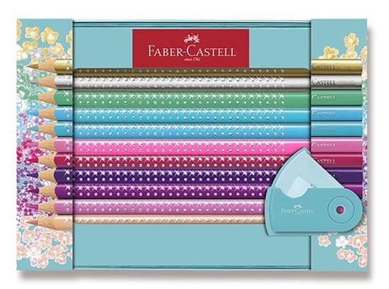 Faber-Castell Faber - Castell Pastelky SPARKLE 20 ks + strúhadlo