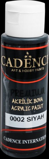 Cadence Akrylová farba Premium - čierna / 70 ml