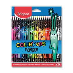 Maped - Bezdrevé pastelky Color'Peps Monster 24 ks