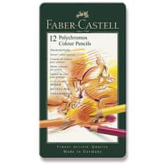Faber-Castell Pastelky Polychromos 110012 plechová krabička, 12 farieb