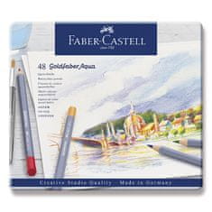 Faber-Castell Akvarelové pastelky Goldfaber Aqua plechová krabička, 48 farieb