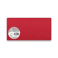 Clairefontaine Farebná listová karta 106 x 213 mm do DL obálok, 25 ks, červená, DL