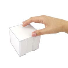 D.RECT Bloček kocka nelepená biela v čírej krabičke 85x85x80mm
