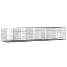 Vidaxl 5-panelová klietka pre králiky 273x79x54 cm pozinkované železo