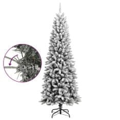 Vidaxl Zasnežený umelý vianočný stromček 240 cm PVC a PE