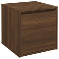 Vidaxl Box so zásuvkami hnedý dub 40,5x40x40 cm spracované drevo