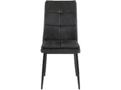 Danish Style Jedálenská stolička Dina (SADA 2 ks), syntetická koža, antracitová