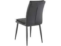 Danish Style Jedálenská stolička Dina (SADA 2 ks), syntetická koža, antracitová