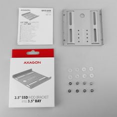 AXAGON RHD-125S, kovový rámček pre 1x 2.5" HDD/SSD do 3.5" pozície, šedý