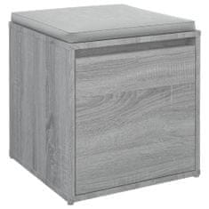 Vidaxl Box so zásuvkami sivý dub sonoma 40,5x40x40 cm spracované drevo