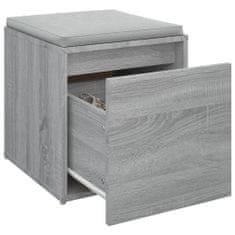 Vidaxl Box so zásuvkami sivý dub sonoma 40,5x40x40 cm spracované drevo