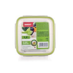 Banquet Dóza plastová hermetická SUPER CLICK 1,2 l, zelená, s mriežkou