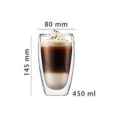 eCa  Poháre na Cafe Latte 450 ml 6 ks