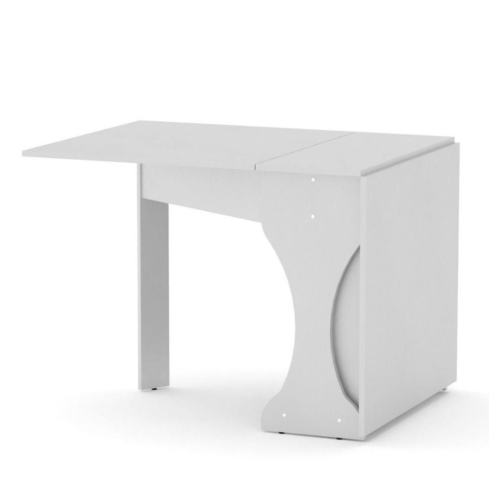 eoshop Rozkladacia stôl SMART-4 jedálenská (Farba dreva: biela)