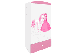 Kocot kids Detská skrinka Babydreams 90 cm princezná a poník ružová