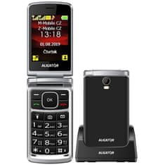 Aligator Mobilný telefón V710 Senior černo-stříbrný