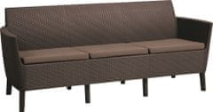MôjNábytok Pohovka SALOMON 3 seater sofa | hnedá/tmavé podušky