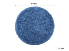 Beliani Okrúhly koberec 140 cm modrý CIDE