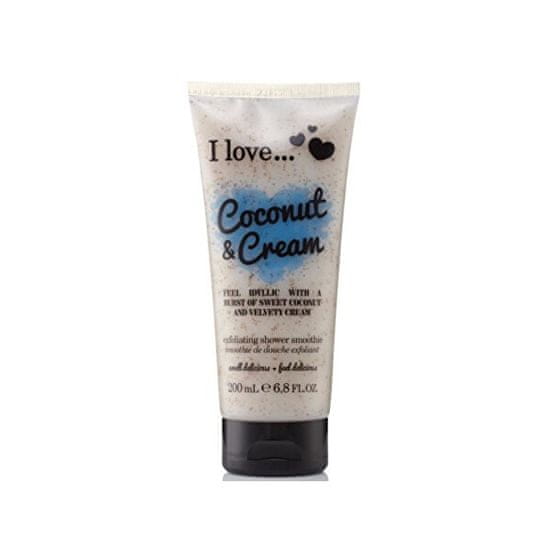 I Love Cosmetics Prírodné sprchový peeling s vôňou kokosu a zamatového krému (Coconut & Cream Exfoliating Shower Smoo
