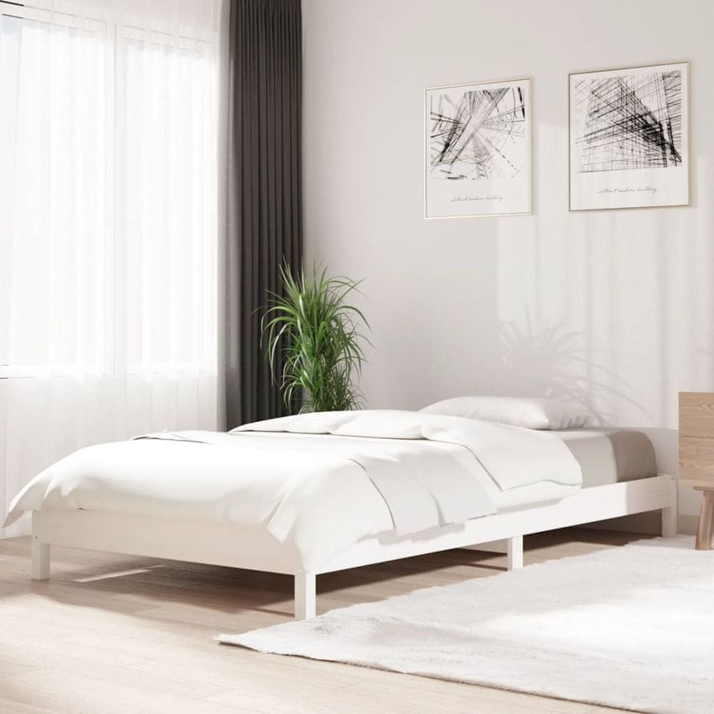 Petromila vidaXL Stohovateľná posteľ biela 90x200 cm borovicový masív