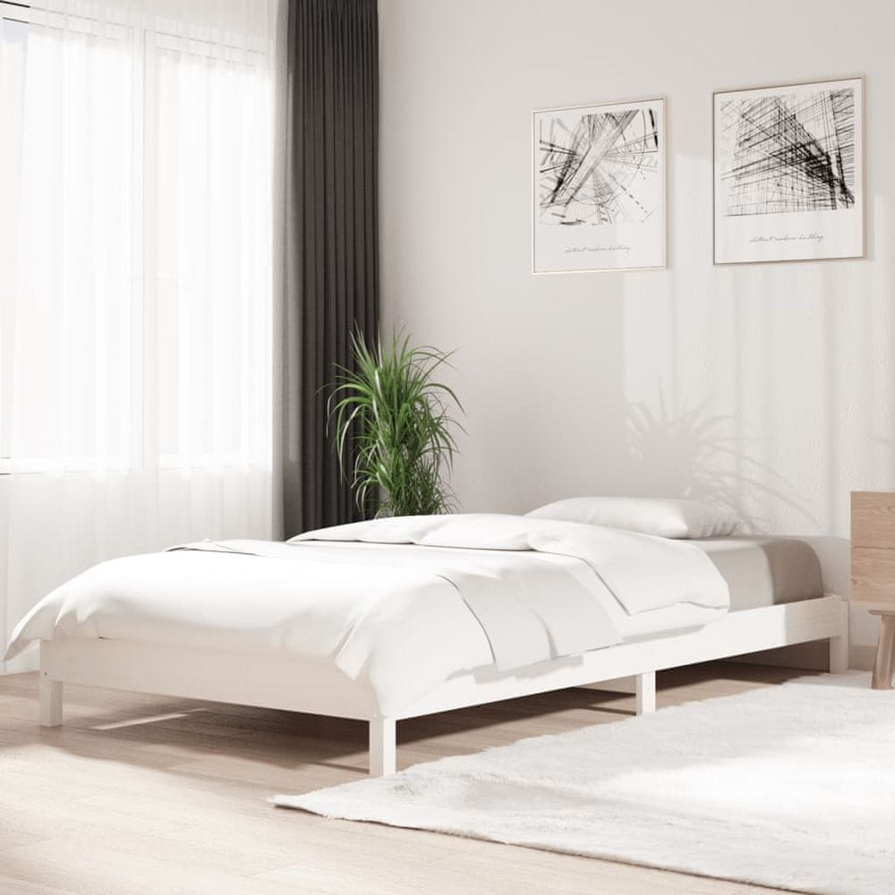 Petromila vidaXL Stohovateľná posteľ biela 80x200 cm borovicový masív