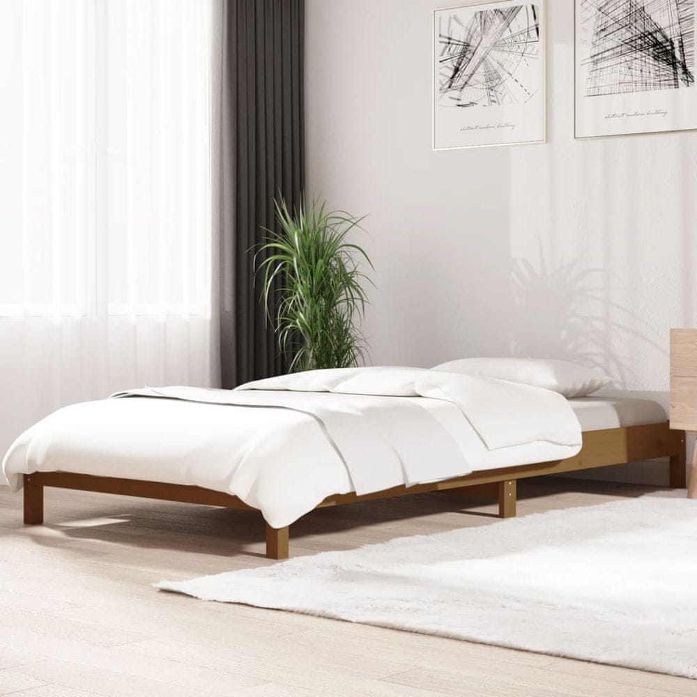 Petromila vidaXL Stohovateľná posteľ medovohnedá 75x190 cm borovicový masív