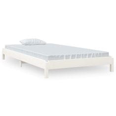 Vidaxl Stohovateľná posteľ biela 80x200 cm borovicový masív