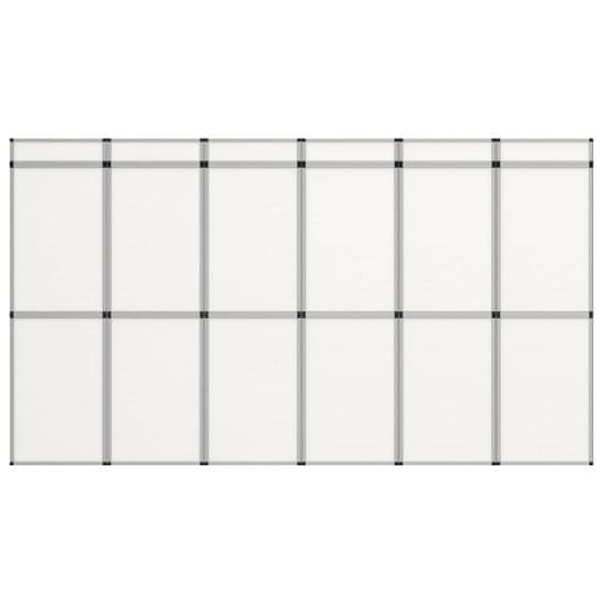 Vidaxl 18-panelová skladacia výstavná stena 362x200 cm, biela