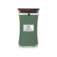Woodwick Vonná sviečka váza veľká Mint Leaves & Oak 609,5 g