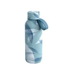 QUOKKA Quokka Solid, Nerezová fľaša / termoska s pútkom Blue Wind, 510ml, 40182