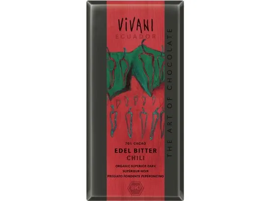 VIVANI Horká čokoláda s chilli Bio vegan 100g Vivani 110 g