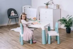 Freeon Plastový stolík so stoličkami Neo, biela/ružová
