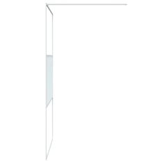 Vidaxl Sprchová zástena biela 115x195 cm priehľadné ESG sklo