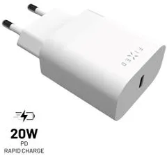 Sieťová nabíjačka s USB-C výstupom a podporou PD, 20W FIXC20N-C-WH, biela