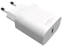 FIXED Sieťová nabíjačka s USB-C výstupom a podporou PD, 20W FIXC20N-C-WH, biela