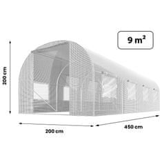 Plonos Záhradný tunel 2x4,5m (9m2) biely