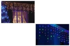 CoolCeny Vonkajší LED vianočný záves – dážď - 10 metrov - Bielá teplá