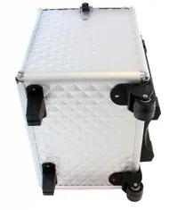 APT  CA19 Dvojdielny kozmetický kufrík na kolieskach strieborná