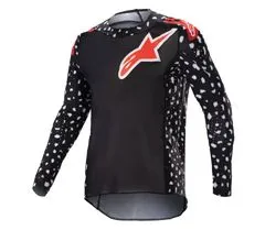 Alpinestars Detský motokrosový dres Youth Racer North black/red veľ. M
